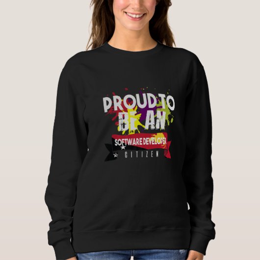 Stolzer Software-Entwickler Bürger Beruf Karriere Sweatshirt (Vorderseite)