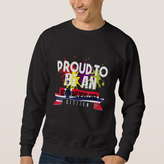 Stolzer Software-Entwickler Bürger Beruf Karriere Sweatshirt (Vorderseite)