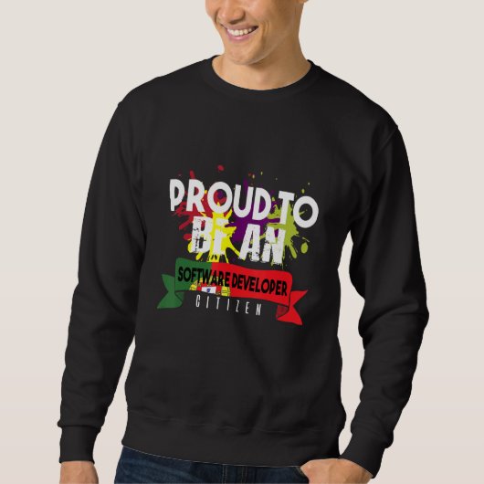 Stolzer Softwareentwickler Bürger Beruf Karriere Sweatshirt (Vorderseite)