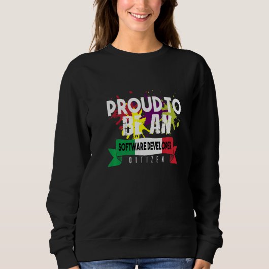 Stolzer Softwareentwickler Bürger Beruf Karriere Sweatshirt (Vorderseite)