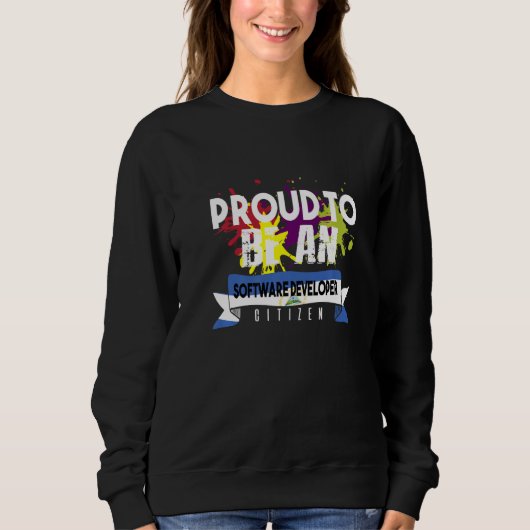 Stolzer Softwareentwickler Bürger Beruf Karriere Sweatshirt (Vorderseite)
