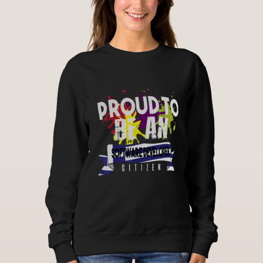 Stolzer Softwareentwickler Bürger Beruf Karriere Sweatshirt (Vorderseite)