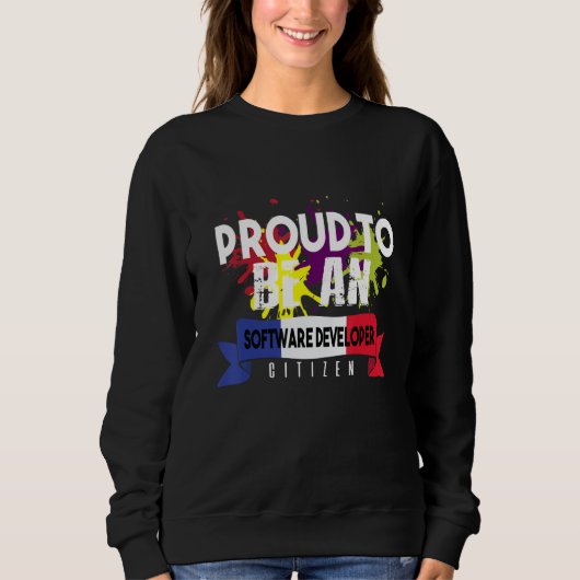 Stolzer Softwareentwickler Bürger Beruf Karriere Sweatshirt (Vorderseite)