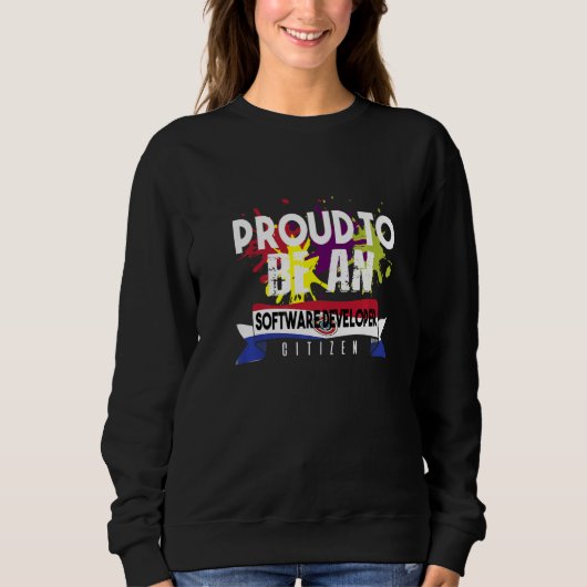Stolzer Softwareentwickler Bürger Beruf Karriere Sweatshirt (Vorderseite)