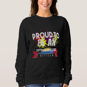 Stolzer Softwareentwickler Bürger Beruf Karriere Sweatshirt