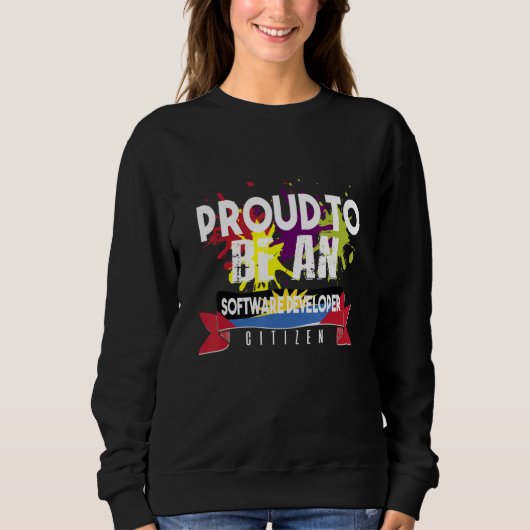 Stolzer Softwareentwickler Bürger Beruf Karriere Sweatshirt (Vorderseite)