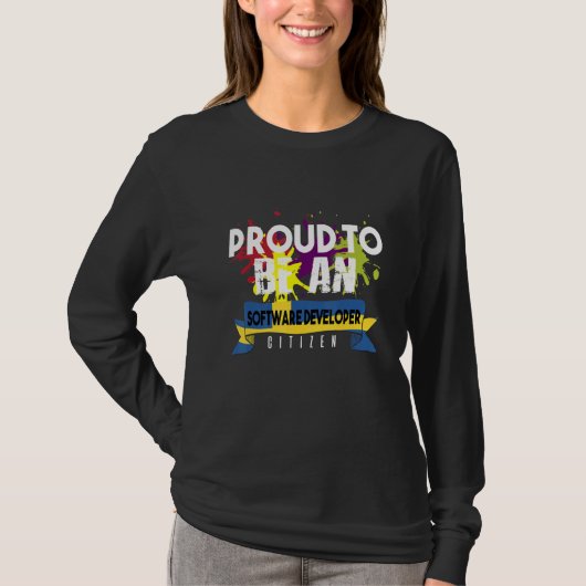 Stolzer Softwareentwickler Bürger Beruf Karriere T-Shirt (Vorderseite)