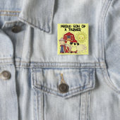 Stolzer Sohn ein Bauers-der T-Shirts und der Button (Beispiel)
