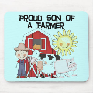 Stolzer Sohn ein Bauers-der T-Shirts und der Mousepad