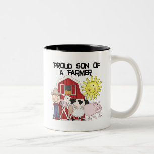 Stolzer Sohn ein Bauers-der T-Shirts und der Zweifarbige Tasse