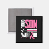 Stolzer Sohn einer Krieger-Mama Brustkrebs-Bewusst Magnet (Vorderseite/Rückseite)