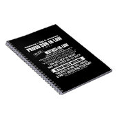 Stolzer Sohn einer verrückten Mutter im Jura spend Notizblock (Rechte Seite)