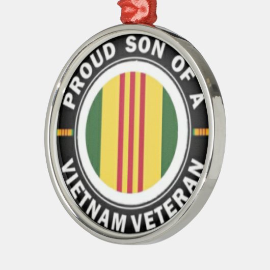 Stolzer Sohn einer Vietnam-Veteranen-Verzierung Ornament Aus Metall (Links)