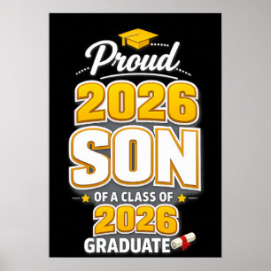 Stolzer Sohn eines Absolventen der Klasse 2026 Abs Poster