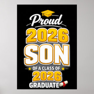 Stolzer Sohn eines Absolventen der Klasse 2026 Abs Poster