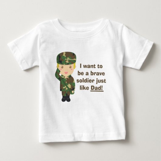 Stolzer Sohn eines Armeeangehörigen oder militäris Baby T-shirt (Vorderseite)