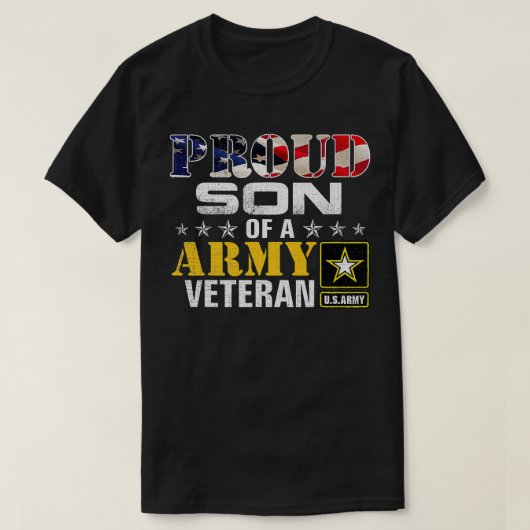Stolzer Sohn eines Armeeveteranen T-Shirt (Design vorne)