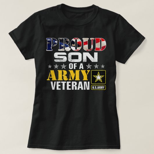 Stolzer Sohn eines Armeeveteranen T-Shirt (Design vorne)