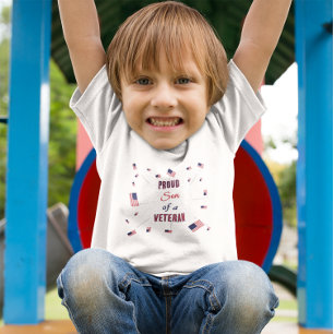 Stolzer Sohn eines Veteranen Patriotische Flagge Baby T-shirt