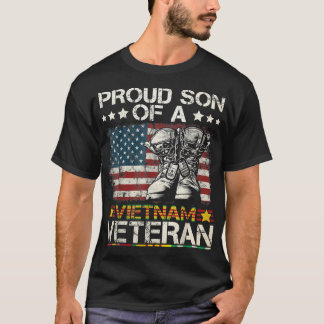Stolzer Sohn Vietnams Veteran US-Flagge T-Shirt