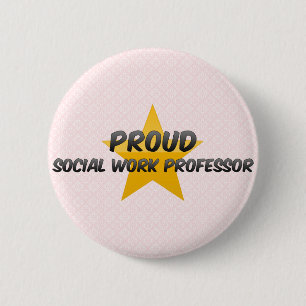 Stolzer Sozialarbeits-Professor Button