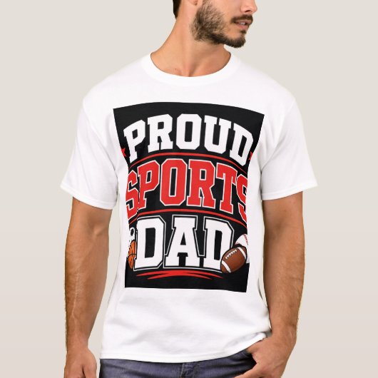 Stolzer Sport-Vater T-Shirt (Vorderseite)