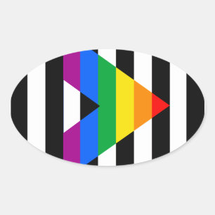 Stolzer Straight-Ally Ovaler Aufkleber