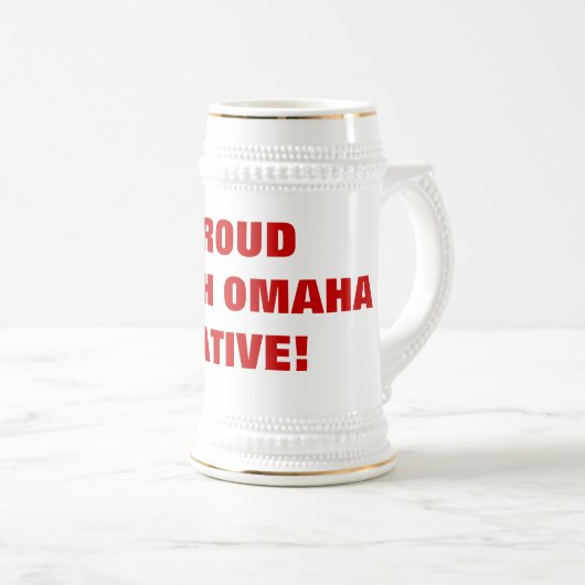 STOLZER SÜDomaha-EINGEBORENER! Bierglas (VorderseiteRechts)