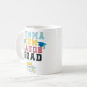 Stolzer Summa mit Laude Absolvent-Uni-Kaffee-Tasse Kaffeetasse (Vorderseite Links)