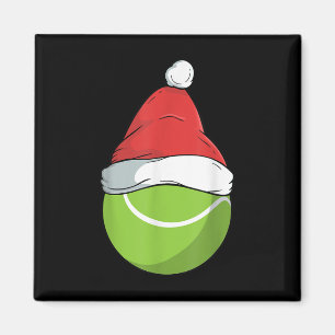 Stolzer Tennis-Weihnachtsmann-Hut Weihnachten Smas Magnet