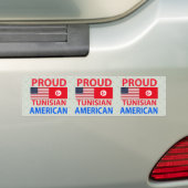 Stolzer tunesischer Amerikaner Autoaufkleber (Auf Auto)