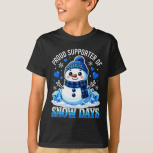 Stolzer Unterstützer von Schnee-Tagen Lustiger Leh T-Shirt