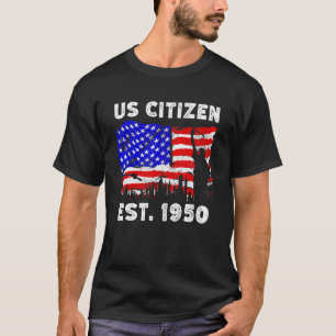 Stolzer US-Bürger seit 1950 für neuen Amerikaner T-Shirt