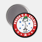 Stolzer US-Soldat Magnet (Vorderseite/Rückseite)