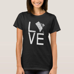 Stolzer USA-Fan-Staat Rhode Island Liebeskarte Rho T-Shirt