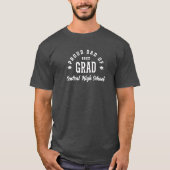 Stolzer Vater Absolvent Varsity-Typografie Abschlu T-Shirt (Vorderseite)