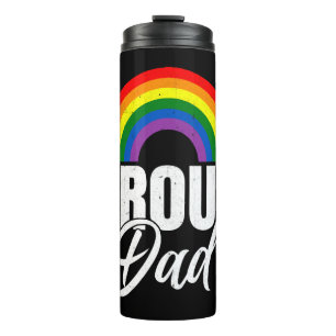 Stolzer Vater Ally LGBT Lesbischer Gay Pride Monat Thermosbecher