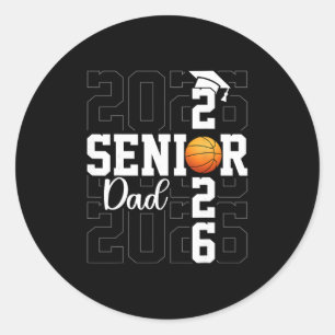 stolzer Vater Cl von 2026 Sketll Senior Dad Absolv Runder Aufkleber