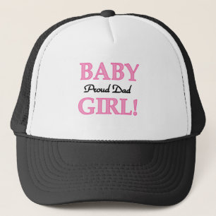 Stolzer Vater der Baby-Mädchen-T-Shirts und der Truckerkappe