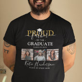 Stolzer Vater der Graduate Foto Collage T-Shirt