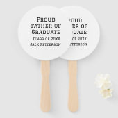 Stolzer Vater der Graduiertenklasse von 20XX fügen Fächer (Vorne und Hinten)