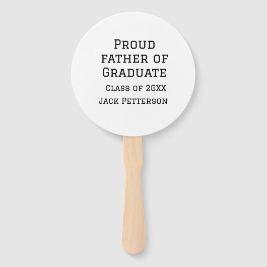 Stolzer Vater der Graduiertenklasse von 20XX fügen Fächer (Vorderseite)