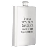 Stolzer Vater der Graduiertenklasse von 20XX fügen Flachmann (Rechts)