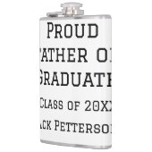 Stolzer Vater der Graduiertenklasse von 20XX fügen Flachmann (Links)