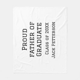 Stolzer Vater der Graduiertenklasse von 20XX fügen Fleecedecke