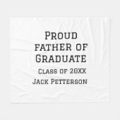 Stolzer Vater der Graduiertenklasse von 20XX fügen Fleecedecke (Vorderseite (Horizontal))