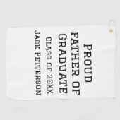 Stolzer Vater der Graduiertenklasse von 20XX fügen Golfhandtuch (Horizontal)