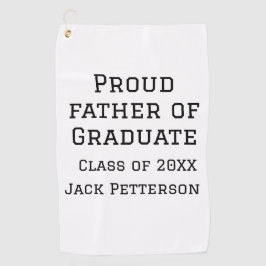 Stolzer Vater der Graduiertenklasse von 20XX fügen Golfhandtuch