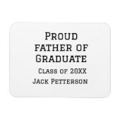 Stolzer Vater der Graduiertenklasse von 20XX fügen Magnet (Horizontal)