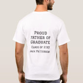 Stolzer Vater der Graduiertenklasse von 20XX fügen T-Shirt (Rückseite)